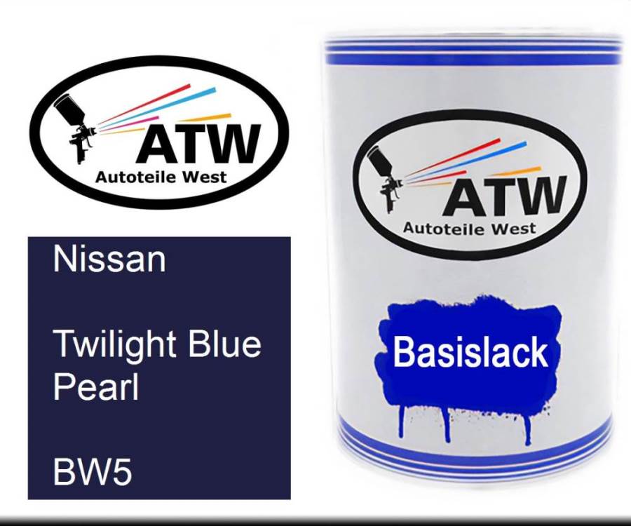 Nissan, Twilight Blue Pearl, BW5: 500ml Lackdose, von ATW Autoteile West.